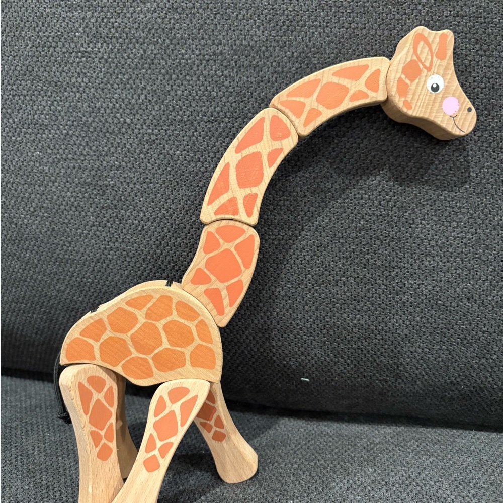 Melissa & Doug Wooden Giraffe with Orange Spots